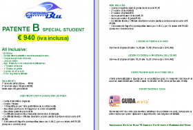 PATENTE B SPECIAL STUDENT - AUTOSCUOLABLU 