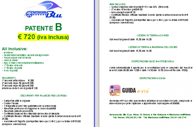 PATENTE B - AUTOSCUOLABLU 